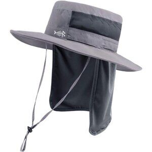 UPF 50+ Sun Fishing Hat Water Resistant with Detachable Neck Flap
